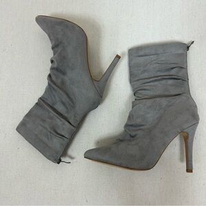 MARKIE STILETTO HEELED BOOTIES IN FAUX SUEDE